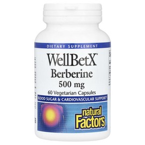 Natual Factos WellBetX 베르베린 500mg 베지 캡슐 60정, Natual Factos WellBetX 베..., 1개