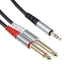 BF259 Coms 스테레오 3.5mm to 모노 6.5mm 2분배 오디오 케이블 1.5m / Stereo to Mono x2 사운드