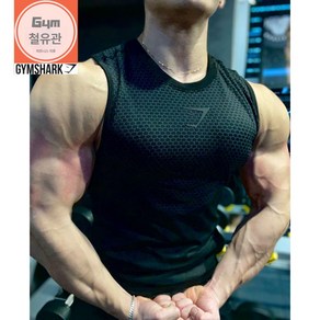 GYMSHARK 남성 스포츠 민소매 조끼 빠른 건조 피트니스 의류 3D