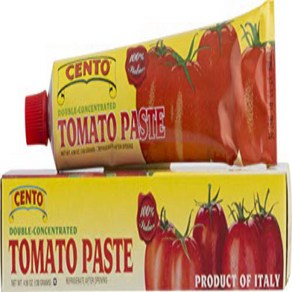 Cento Tomato Paste 4.56-Ounce Tube (Pack of 12) 센토 토마토 페이스트 4.56온스 튜브(12팩), 129g, 12개