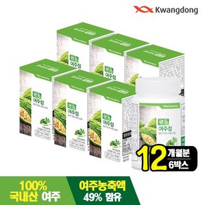 광동 여주정 6박스 12개월분 (500mg x 60정), 60정, 6개