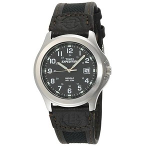 Timex 남성용 익스페디션 메탈 야전 시계 브라운/블루. 40 mm 158141, 블랙/그레이/실버톤