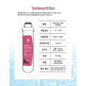 TWIST IN 침전필터 Sediment Filte PP, 1개