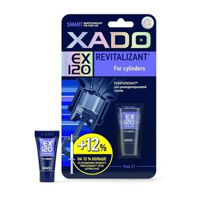 XADO EX 120 자동차 엔진 복원 트리트먼트 - 실린더 피스톤 그룹 수리 - 디젤 및 가솔린 엔진용 - 마모 보호 마찰 수정자 - 압축 복원 및 소음 감소 (튜브 9ml)