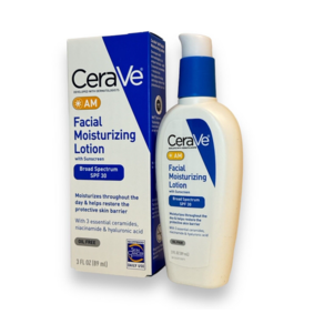 세라비 크림 ceave CeaVe AM 얼굴 보습 로션 w 선크림 SPF 30 오일 프리 3oz.89mL 202812, 1개