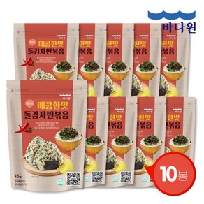 [바다원] 깨끗한 돌김자반볶음 매콤한맛 40g x 10봉, 1개