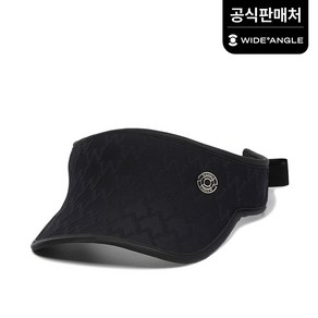 [와이드앵글 공식] 골프 여성 WL W 자가드 썬캡 WWU22C01Z1, Black, 56, 1개