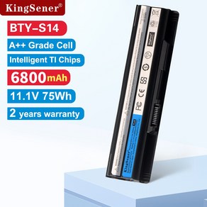 KingSene BTY-S14 Laptop Battey fo MSI CR41 A6500 CR61 CR650 CR70 CX41 CX61 MS-16GA BTY-S15, 11.1V 4400mAh/49WH, 1개