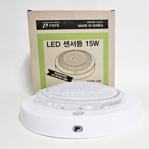 두영조명 국산 LED 원형 센서등 15W, 주광색, 1개