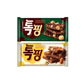 오리온 톡핑 초콜릿 아몬드(43g) 10개 + 헤이즐넛(43g) 10개, 20개, 43g