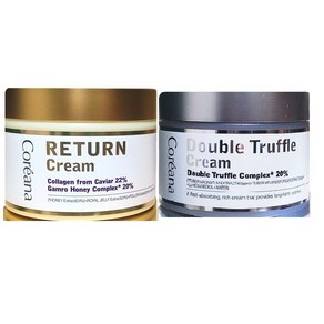 코리아나 탄력 미백 보습 트러플 토탈케어 트리플 리턴크림 100ml + 고영양 더블 트러플 크림 100ml, 50g, 2개