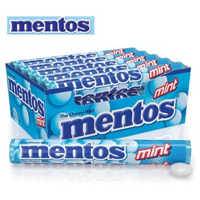 멘토스 민트 박하맛 캔디롤 14개x15팩 Mentos Chewy Mint Candy Roll 210tablet