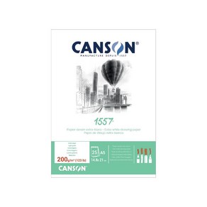 [캔손] 1557 드로잉 스케치북 1면제본 A5 200g