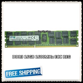 서버 메모리 DDR3 16GB 32GB 1600MHz ECC REG DDR3L PC3L-12800R 레지스터 M RAM 12800 16G 2RX4, 02 1 x 16GB