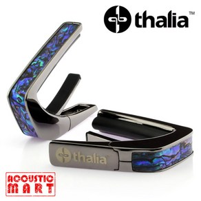 Thalia 탈리아 카포 블랙 크롬 Capo with Blue Abalone Inlay / Black Chome CB200, 1개