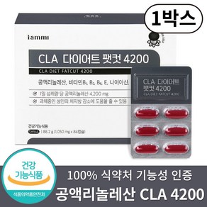 CLA 4200mg 공액리놀레산 다이어트 식약처인증 최대함량, 1개, 84정