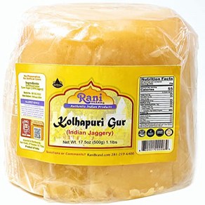 Rani Kolhapuri Gur (Jaggery) 500g (17.5oz) ~ Unref Rani Kolhapuri Gur (Jaggery) 500g (17.5oz) ~ 비정제