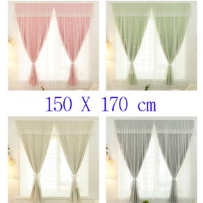 오로라 암막 150x170cm 벨크로붙이는커튼 찍찍이커튼 붙이는 창문암막
