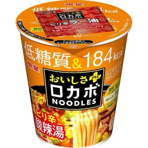 묘조 로카보 NOODLES 맛 플러스 매콤 산라탕 영양소 밸런스 누들 컵라면 58g 12개