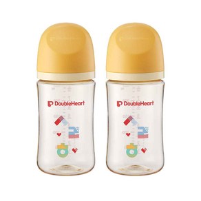 [더블하트] 모유실감 3세대 PPSU 한글 240ml 트윈팩, 2개