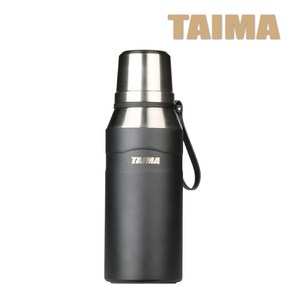 TAIMA 타이마 마그네틱 컵 스트랩 보온병 1000ML, 1개, 블랙