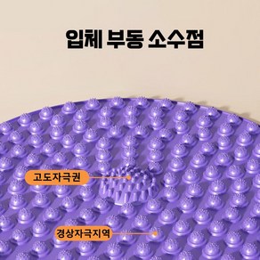 지압판 초조깅 실내 제자리 달리기 발마사지 매트 미끄럼 방지 원형 매트 발마사지기, 1개, 퍼플