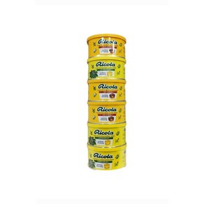 [글로벌푸드][코스트코]Ricola리콜라 스위스 캔디 2종혼합 6입 (레몬민트 오리지널) 600g, 1세트
