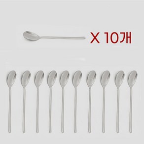 (진성공방) 업소용 수저 저분, 10개, 숟가락만, sus304(27종) 민무늬