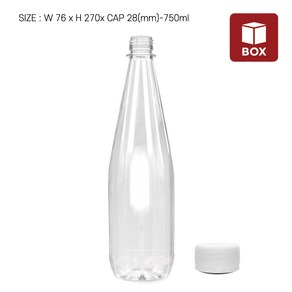 (1BOX) PET-효소탄용기 750ml(100개), 브라운, 100개