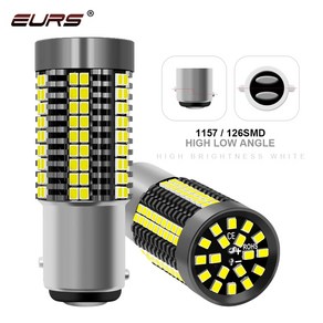 LED 1157 BAY15D 자동차 조명 1156 1X P21/5W P21W Ba15S Bau15s T20 7440 7443 자동 후진 브레이크 방향 지시등 화이트 레드 앰버 12V, 1개