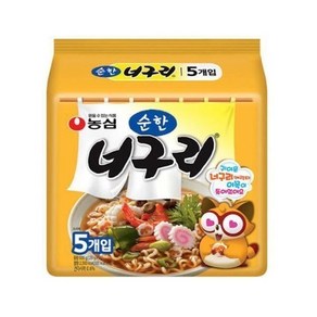 농심 너구리 순한면 120g 5개