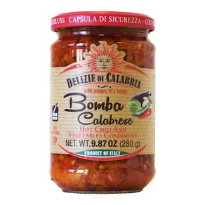 9.87 Ounce (Pack of 1) Bomba Calabrese Italian Hot Sauce 9.87온스(1팩) 봄바 칼라브레스 이탈리안 핫 소스 스프레드 9.87온