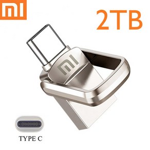 샤오미 금속 USB 3.0 펜 드라이브 키 2TB OTG C 타입 고속 미니 플래시 메모리 스틱 방수 1TB 512GB, 6) 2TB Type-C