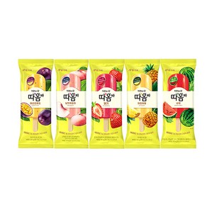 빙그레 따옴바 5종 혼합 30개 (납작복숭아6 + 딸기6 + 패션프루트6 + 파인애플6+ 수박6), 75ml