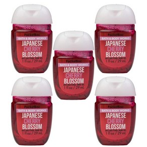 배쓰 앤 바디 웍스 Japanese 체리 Blossom 5-Pack PocketBac Sanitizers Anti-Bacterial Hand Gel 1 Fl Oz