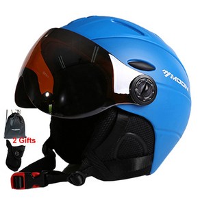 MOON Professional Half-covered Ski Helmet 일체형 스포츠 남자 여자 눈 스키 스노우 보드 헬멧 고글 포함