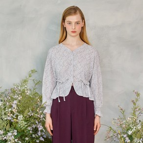 [바이탈싸인] Lace Button Puff Blouse (2colos)