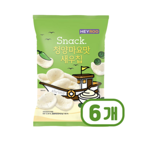 청양마요맛 새우칩, 6개, 100g