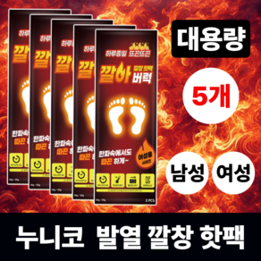 [누니코] 깔창형 대용량 발열 핫팩 발열깔창, 5세트