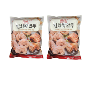 나래 깐브로 김치 왕만두 (냉동) 1.4kg +1.4kg, 2개