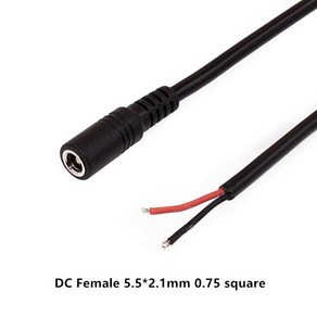 DC 전원 플러그 5.5X2.1 2.5mm 5.5x2.1mm 암수 CCTV 어댑터 커넥터 케이블 연장 코드 12V 감시 카메라, 1개