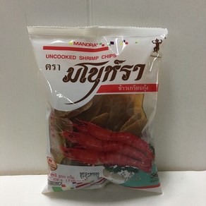 태국 마노라 새우칩 200g x 3봉 함량 높은 고퀄 쉬림프 칩, 3개