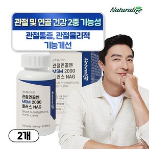 네추럴라이즈 관절연골엔 MSM 2000 플러스 NAG 90g, 60정, 2개