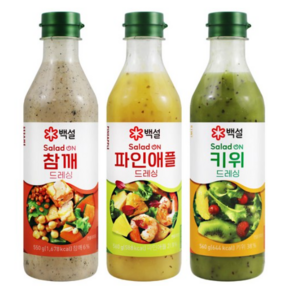 [대용량] 백설 참깨드레싱550g 파인애플드레싱560g 키위드레싱560g, 1개, 560g