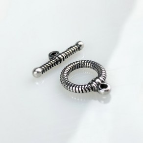 31035 써지컬스틸 부자재 줄무늬 토글바 12x18mm (1개)