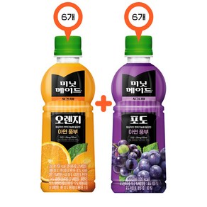 미닛메이드 시그니처 PET 2종세트 [오렌지+포도], 1세트, 350ml