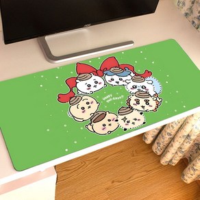 cilicili 치이카와 마우스패드 장패드 인테리어장식품 우사기 하치와레 59종, 2mm, 800x300mm, AO, 1개