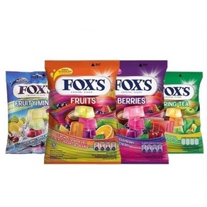 인도네시아 폭스 캔디 Fox's Candy 과일맛 사탕 5가지 다양한 맛스프링티(리치+사과+망고+복숭아)