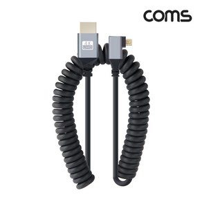 Coms HDMI to Mico HDMI 스프링 꺽임 케이블/BD845/4K UHD 60Hz 지원/약 40CM-1M 길이/마이크로HDMI/보관과 휴대가 편리/꼬임방지, 1개