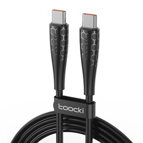 Toocki LB pd 100w c to c타입 초고속 충전케이블, 3m, 블랙, 1개